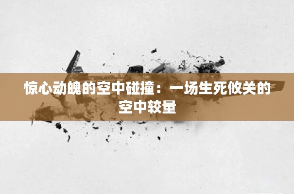 惊心动魄的空中碰撞:一场生死攸关的空中较量