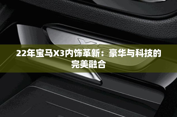 22年宝马X3内饰革新:豪华与科技的完美融合