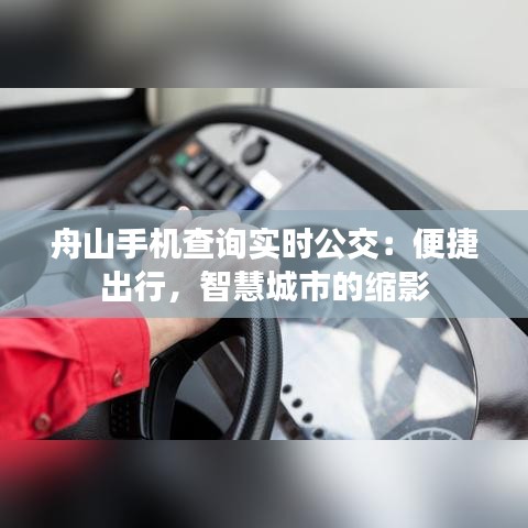 舟山手机查询实时公交:便捷出行,智慧城市的缩影