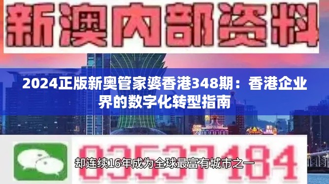 2024正版新奥管家婆香港348期:香港企业界的数字化转型指南