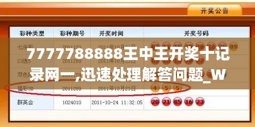 7777788888王中王开奖十记录网一,迅速处理解答问题_WP19.429