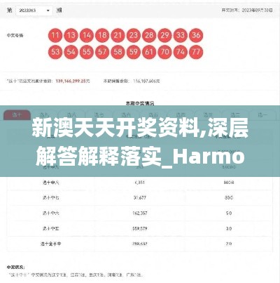 新澳天天开奖资料,深层解答解释落实_Harmony款7.724