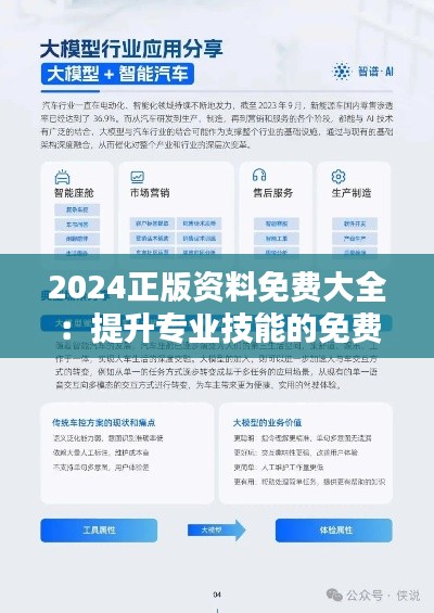 2024正版资料免费大全:提升专业技能的免费正版资料平台