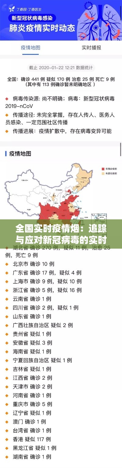 全国实时疫情烟：追踪与应对新冠病毒的实时动态