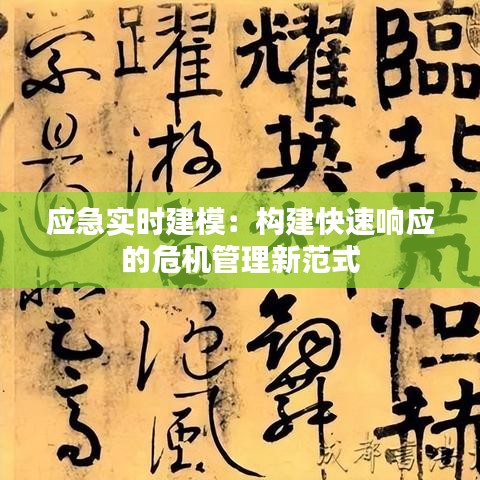 应急实时建模:构建快速响应的危机管理新范式