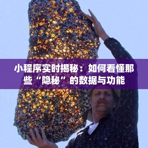 小程序实时揭秘:如何看懂那些“隐秘”的数据与功能