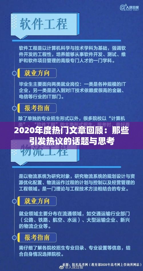 2020年度热门文章回顾:那些引发热议的话题与思考