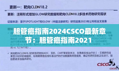 胆管癌指南2024CSCO最新章节：胆管癌指南2021 