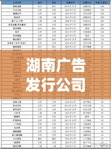 湖南广告发行公司排名大揭秘，权威榜单，引领行业风向标！