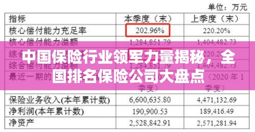 中国保险行业领军力量揭秘,全国排名保险公司大盘点