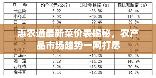惠农通最新菜价表揭秘,农产品市场趋势一网打尽