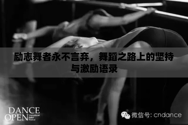 励志舞者永不言弃,舞蹈之路上的坚持与激励语录