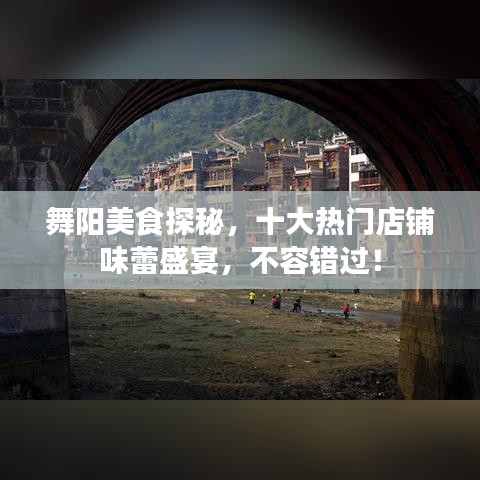 舞阳美食探秘,十大热门店铺味蕾盛宴,不容错过!