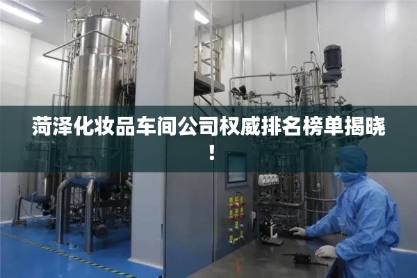 菏泽化妆品车间公司权威排名榜单揭晓！