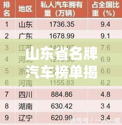 山东省名牌汽车榜单揭晓,十大品牌汽车排名榜单重磅出炉!